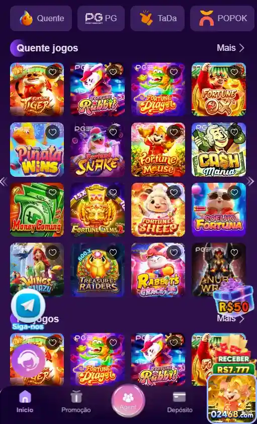 02468 experimente avançado entretenimento online